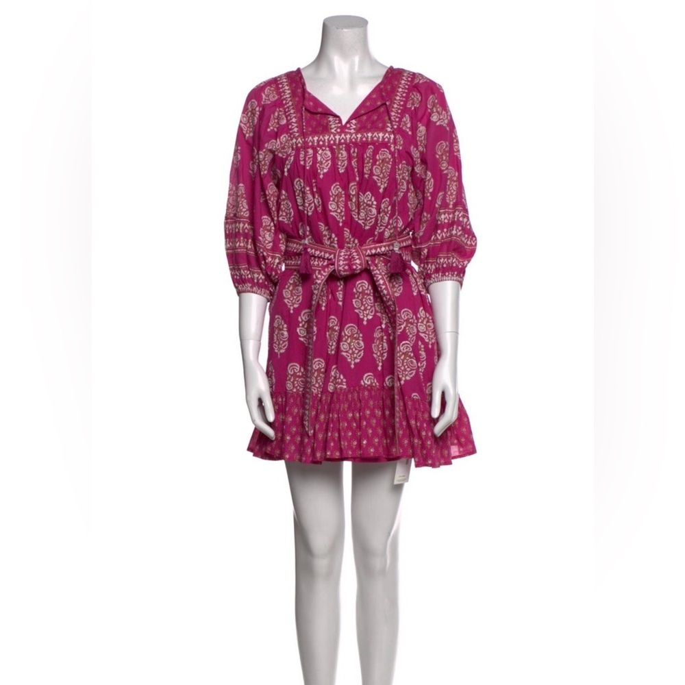Cleobella Fuchsia and White Floral Dress